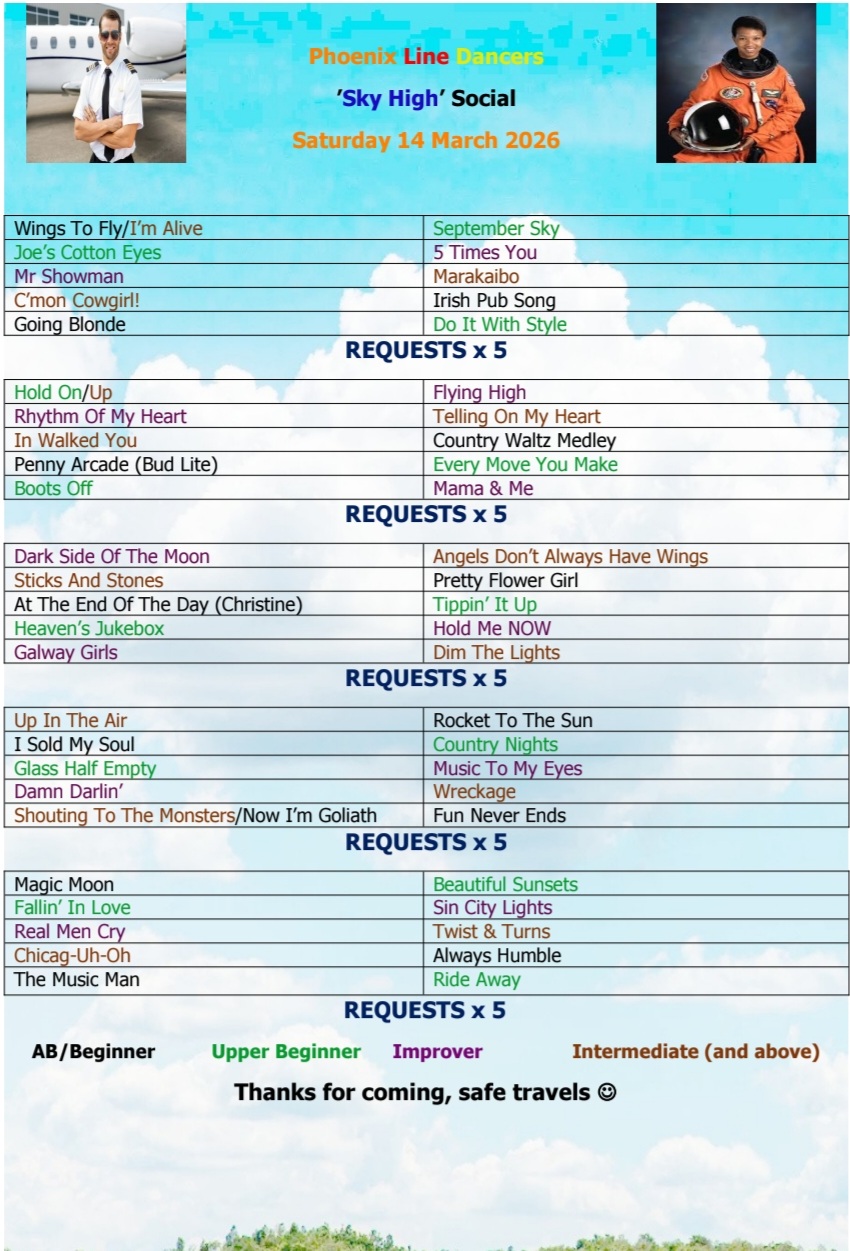 Phoenix Line Dancers 'Sky High' Social