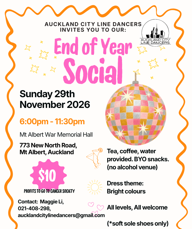 Auckland City Line Dancers End of Year Social