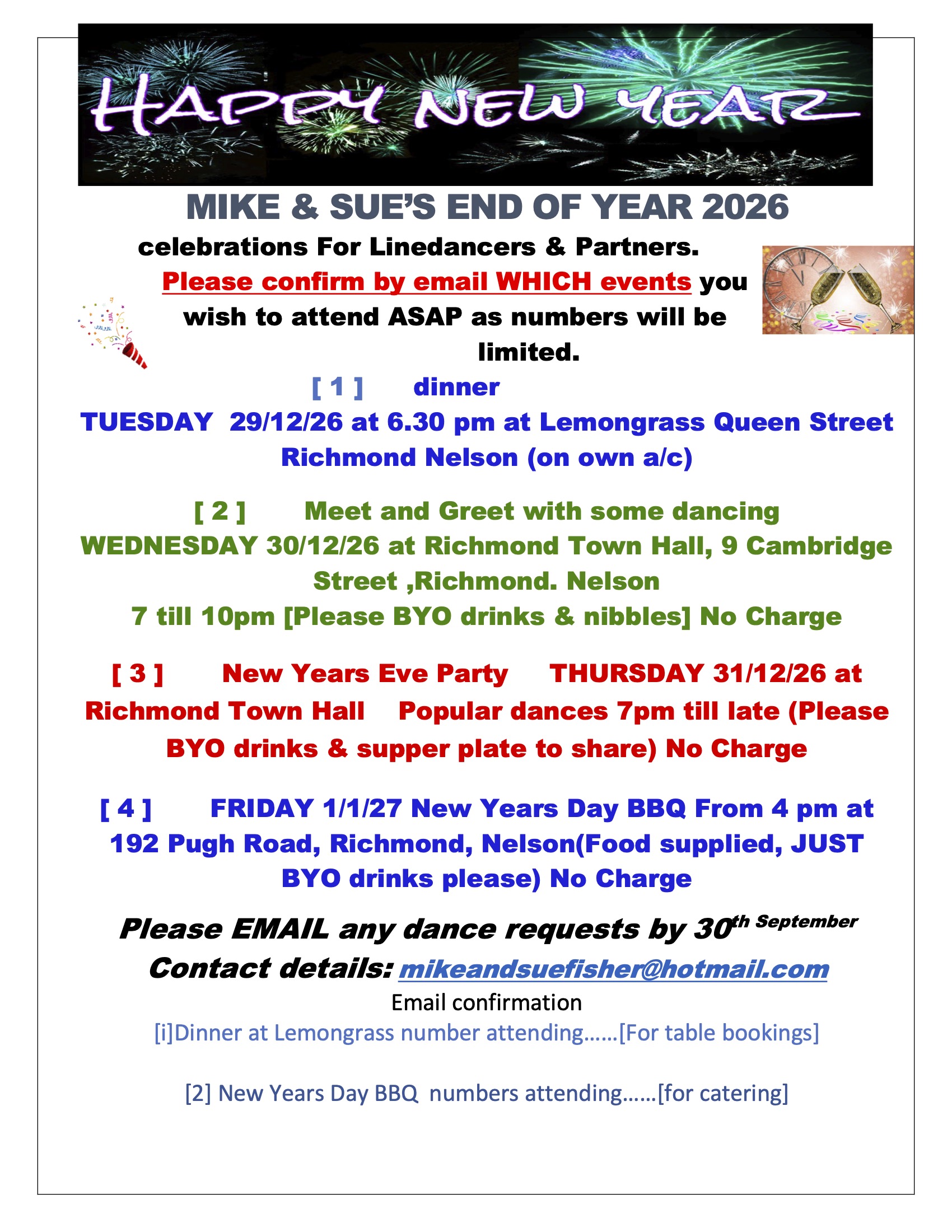 MIKE & SUE’S END OF YEAR 2026 🍾✨